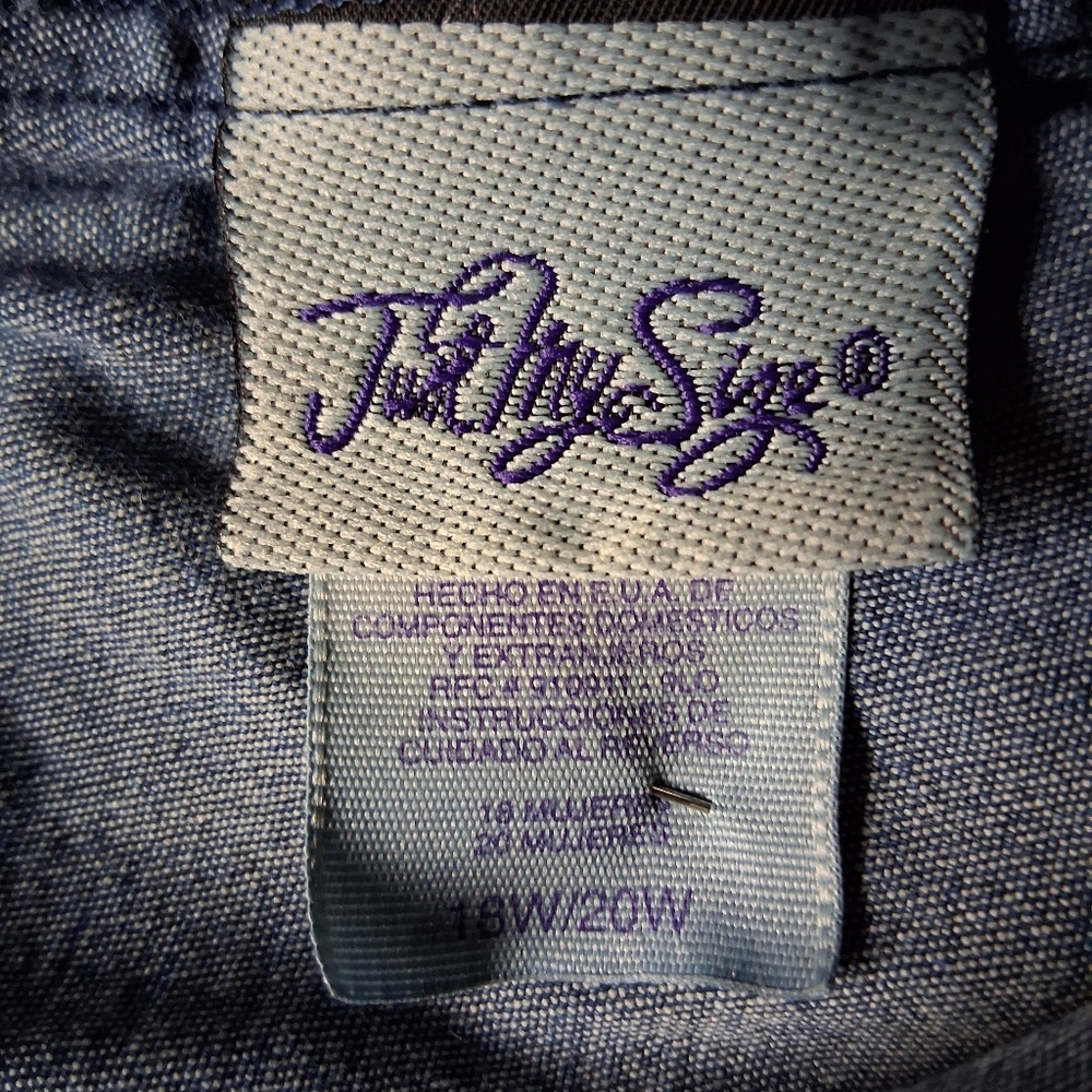 Vintage Just My Size Denim Pull On Pants - Picture 4 of 7
